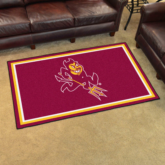 Arizona State Sun Devils 4ft. x 6ft. Plush Area Rug, Sparky Logo - Arizona State