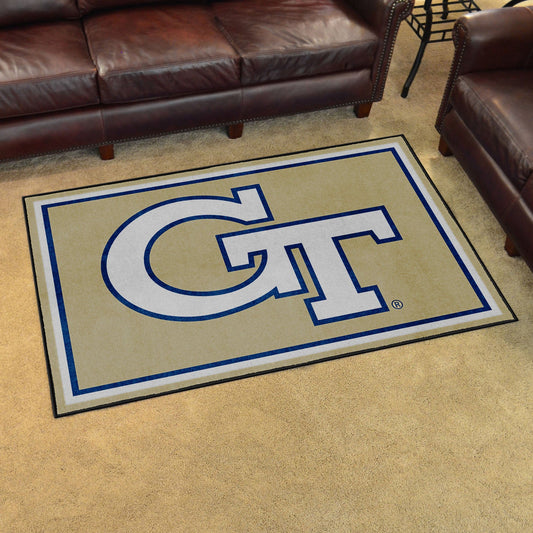 Georgia Tech Yellow Jackets 4ft. x 6ft. Plush Area Rug, GT - Georgia Tech