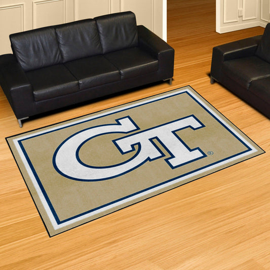 Georgia Tech Yellow Jackets 5ft. x 8 ft. Plush Area Rug, GT - Georgia Tech