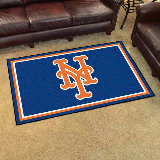 New York Mets 4ft. x 6ft. Plush Area Rug - New York Mets