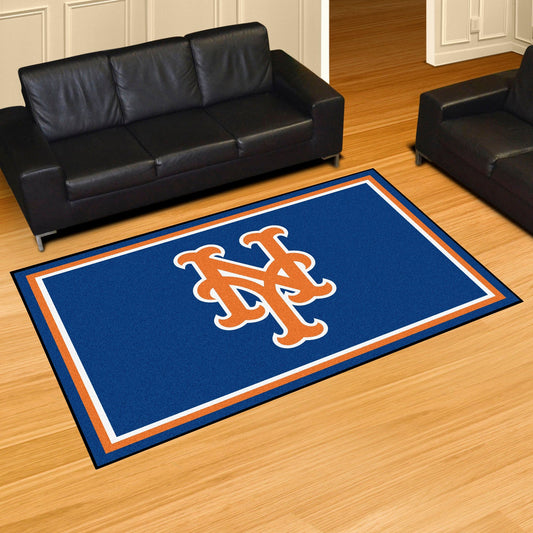 New York Mets 5ft. x 8 ft. Plush Area Rug - New York Mets