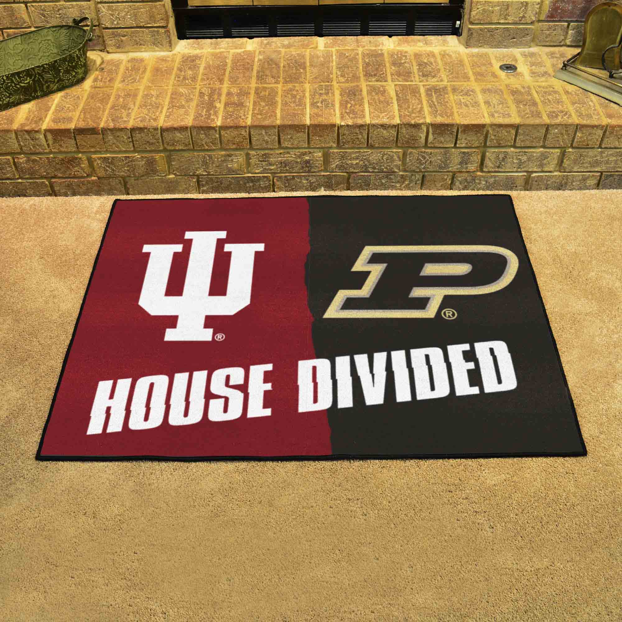 Indiana / Purdue House Divided Rug - 34 in. x 42.5 in. - House Divided - Indiana / Purdue