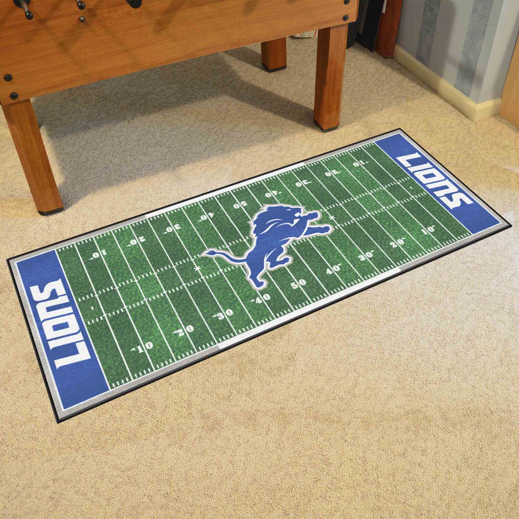 Detroit Lions Field Runner Mat - 30in. x 72in. - Detroit Lions