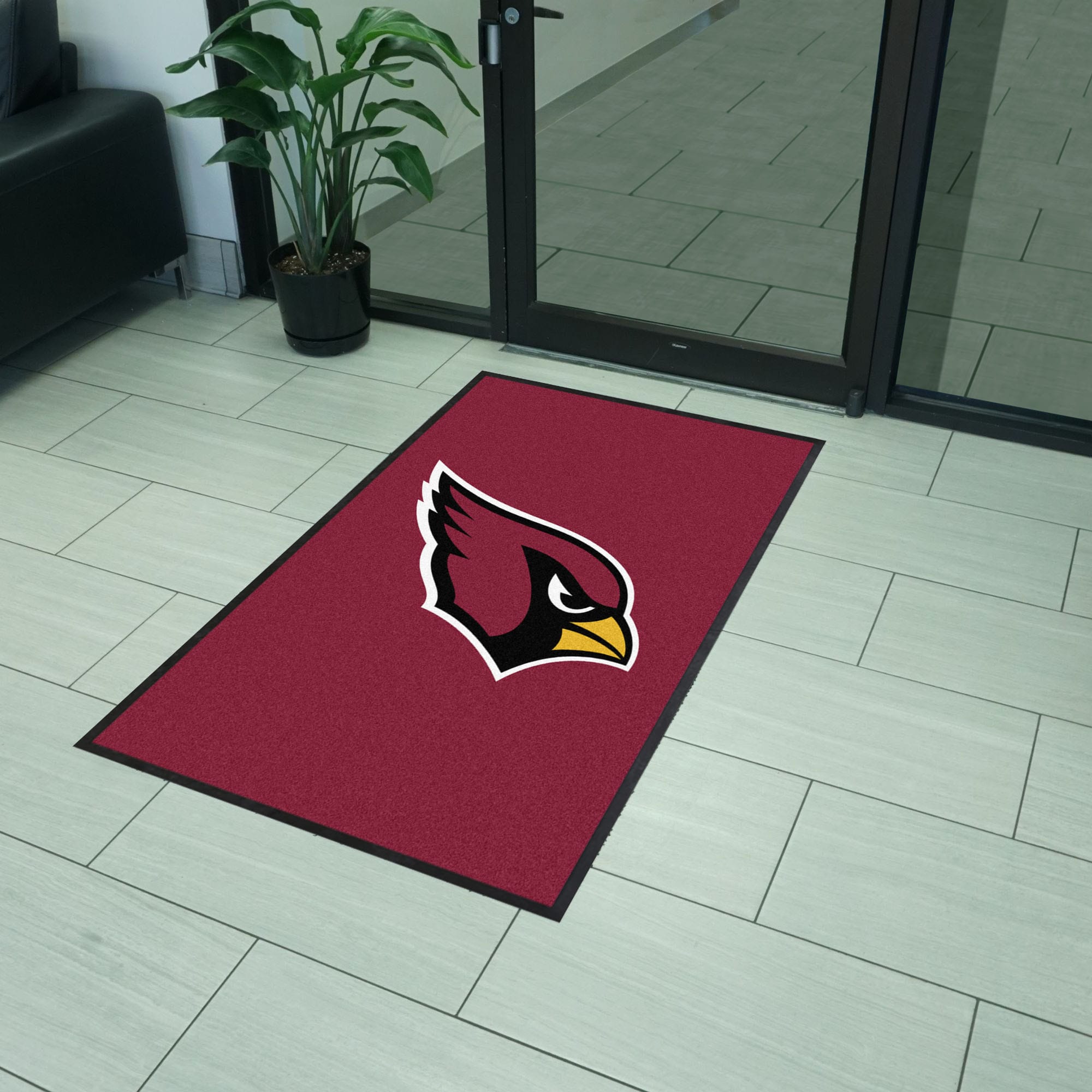 Arizona Cardinals 3X5 High-Traffic Mat with Durable Rubber Backing - Portrait Orientation - Arizona Cardinals