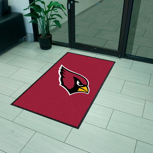 Arizona Cardinals 3X5 High-Traffic Mat with Durable Rubber Backing - Portrait Orientation - Arizona Cardinals