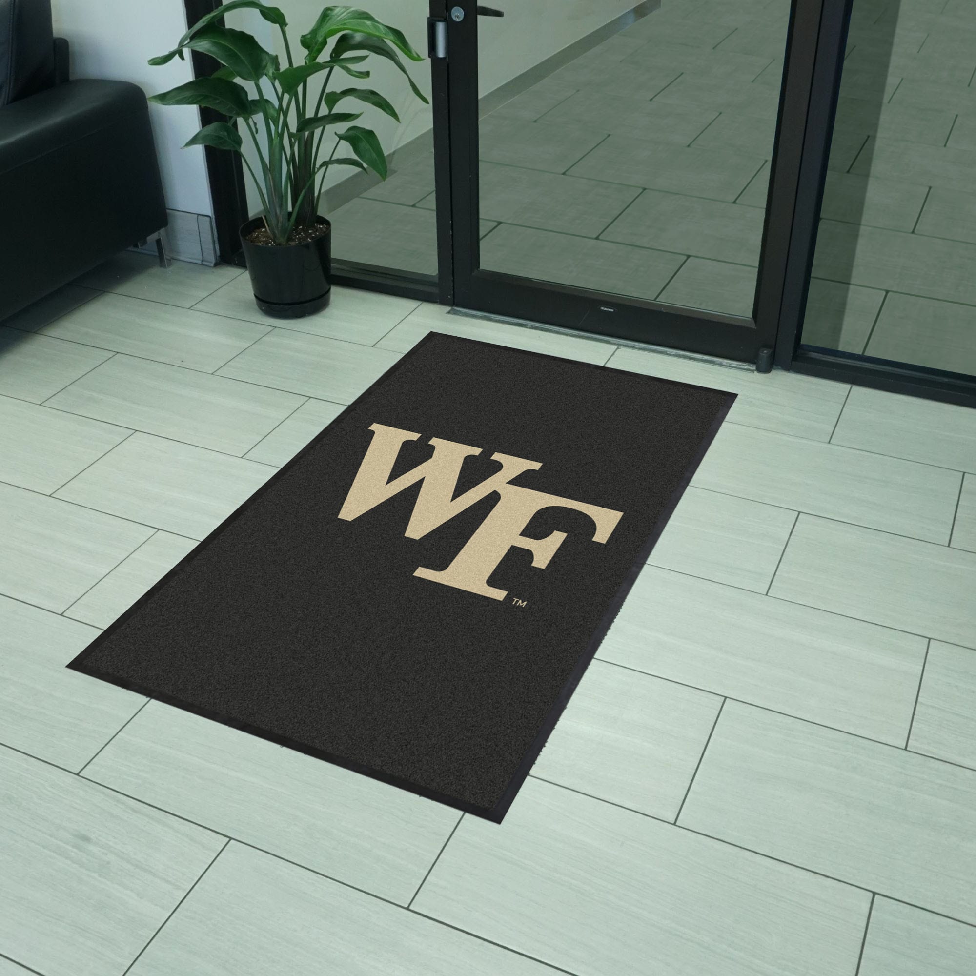 Wake Forest 3X5 High-Traffic Mat with Durable Rubber Backing - Portrait Orientation