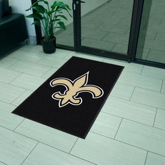 New Orleans Saints 3X5 High-Traffic Mat with Durable Rubber Backing - Portrait Orientation - New Orleans Saints