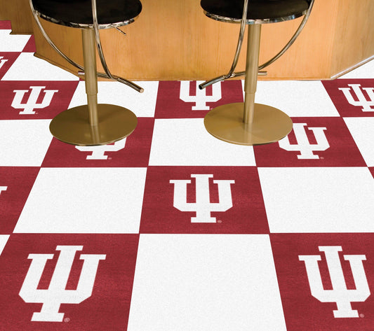 Indiana Hooisers Team Carpet Tiles - 45 Sq Ft. - Indiana