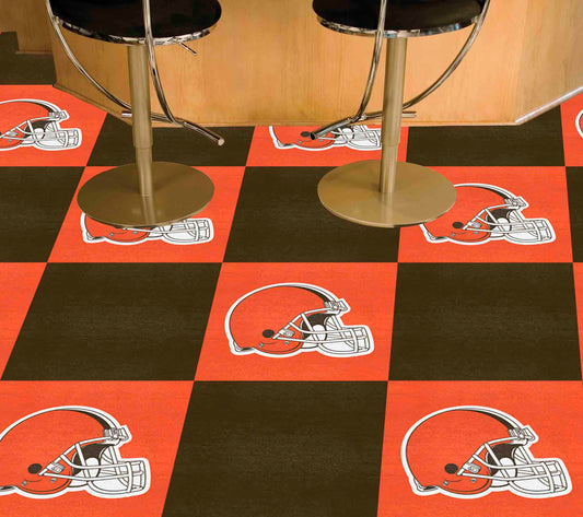 Cleveland Browns Team Carpet Tiles - 45 Sq Ft. - Cleveland Browns