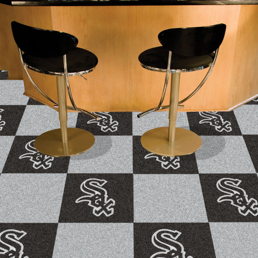 Chicago White Sox Team Carpet Tiles - 45 Sq Ft. - Chicago White Sox