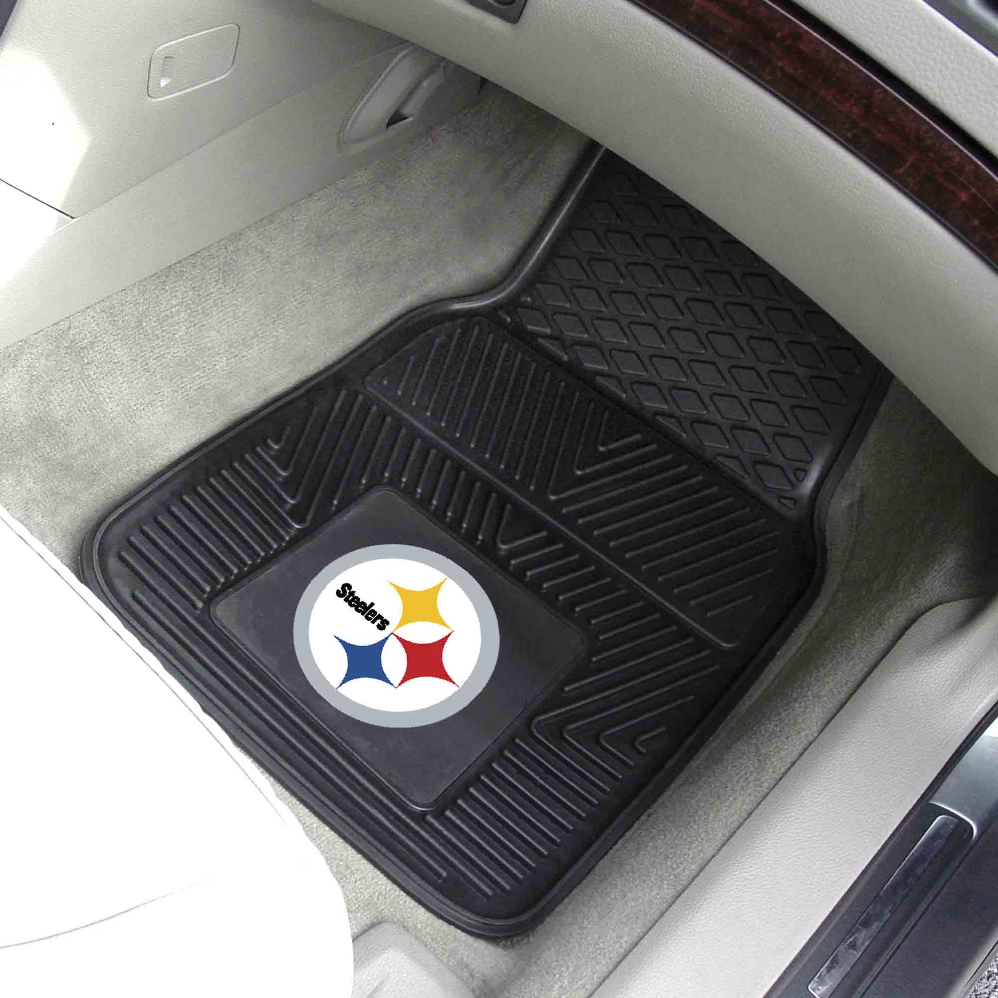 Pittsburgh Steelers Heavy Duty Car Mat Set - 2 Pieces - Pittsburgh Steelers
