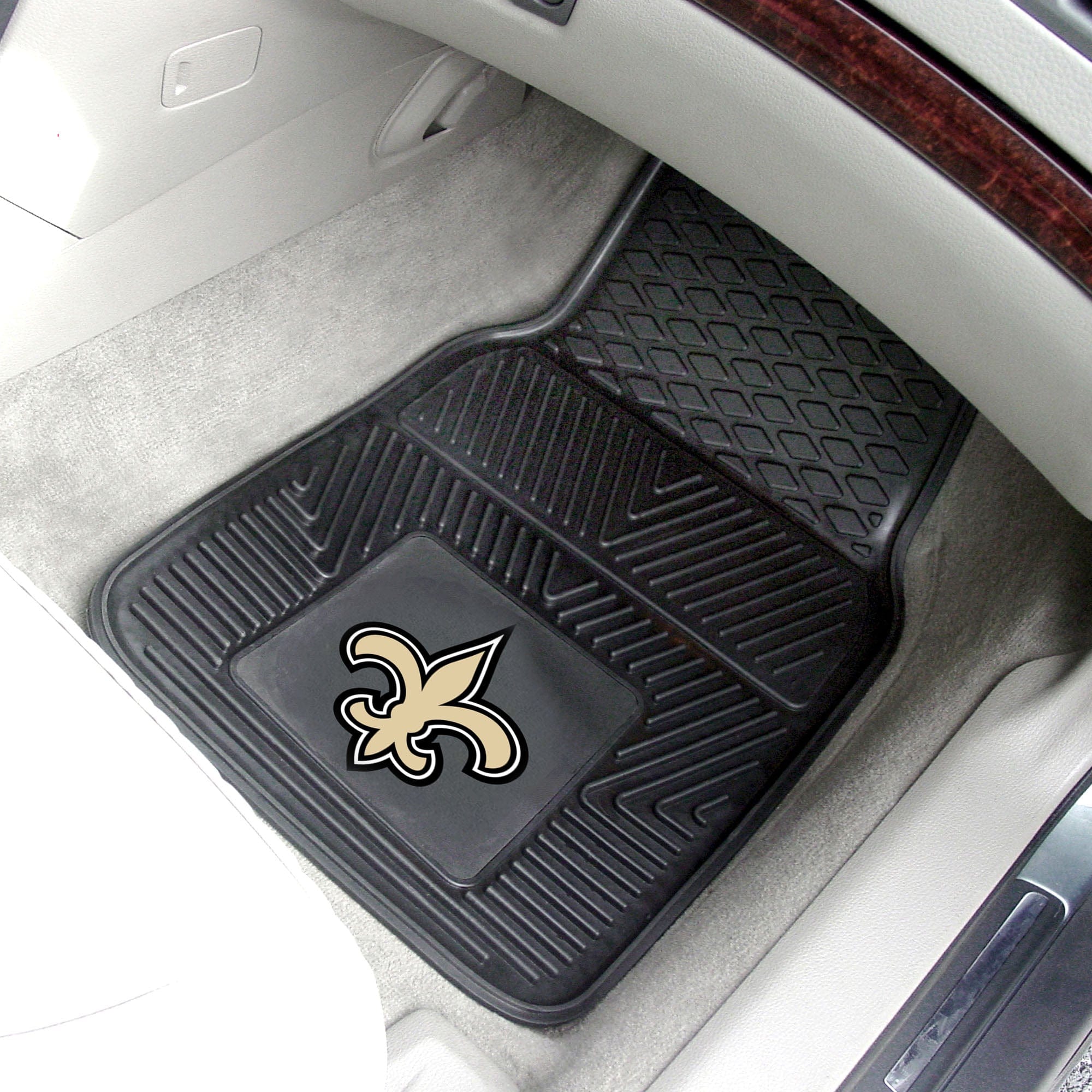 New Orleans Saints Heavy Duty Car Mat Set - 2 Pieces - New Orleans Saints