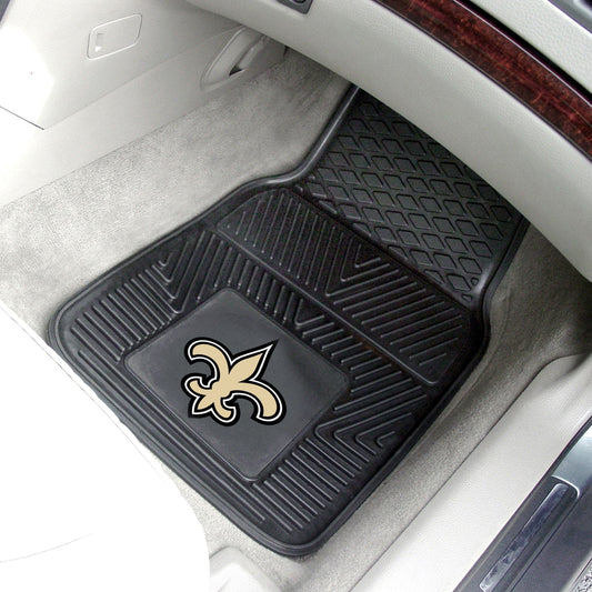 New Orleans Saints Heavy Duty Car Mat Set - 2 Pieces - New Orleans Saints