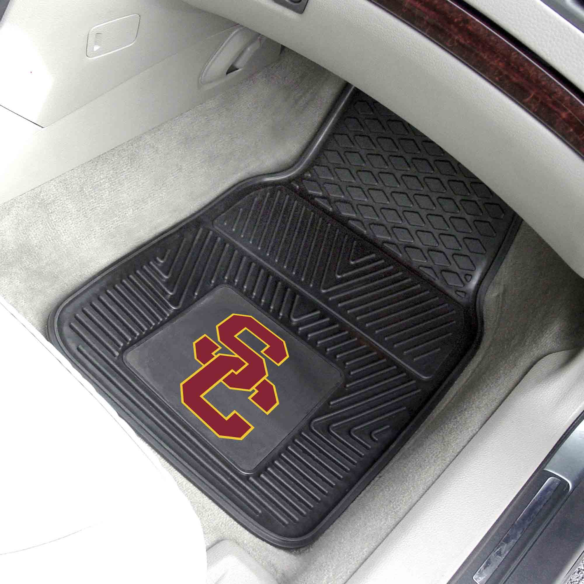 Southern California Trojans Heavy Duty Car Mat Set - 2 Pieces