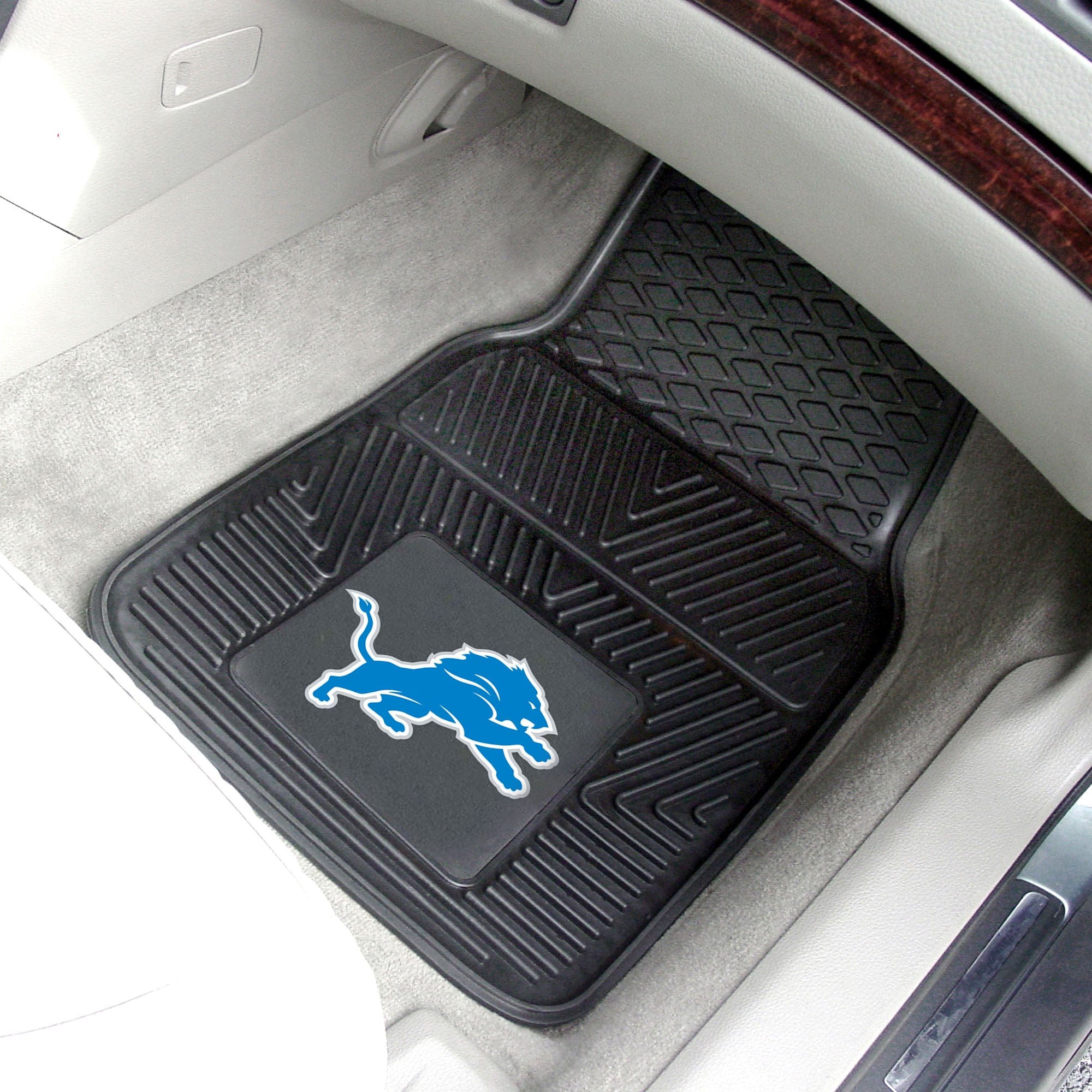 Detroit Lions Heavy Duty Car Mat Set - 2 Pieces - Detroit Lions