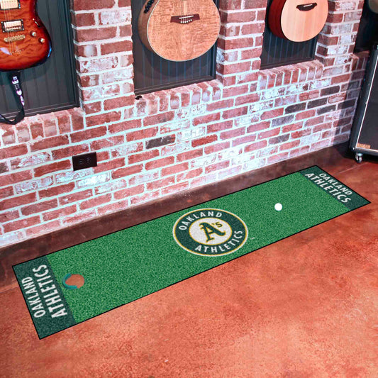 Oakland Athletics Putting Green Mat - 1.5ft. x 6ft. - Oakland Athletics