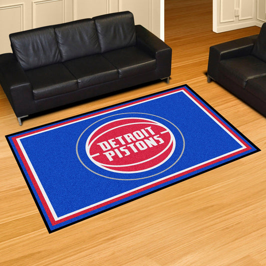 Detroit Pistons 5ft. x 8 ft. Plush Area Rug - Detroit Pistons