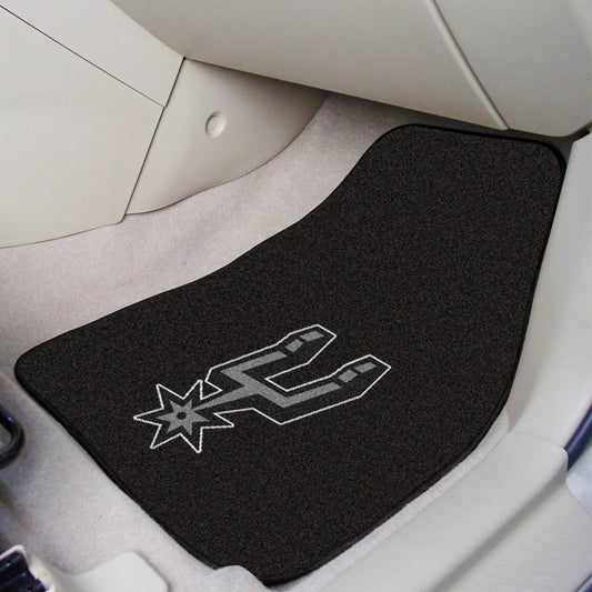 San Antonio Spurs Front Carpet Car Mat Set - 2 Pieces - San Antonio Spurs