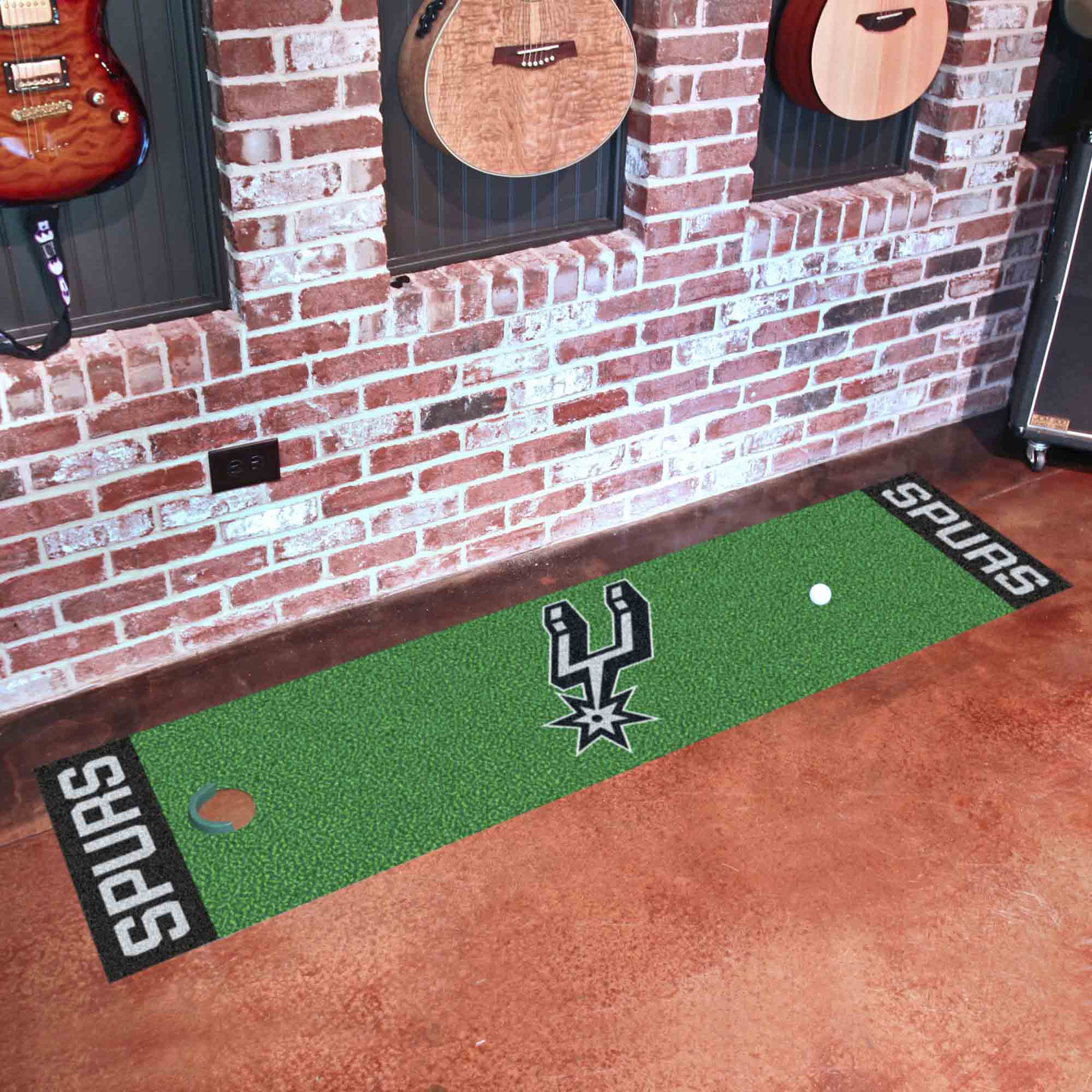 San Antonio Spurs Putting Green Mat - 1.5ft. x 6ft. - San Antonio Spurs