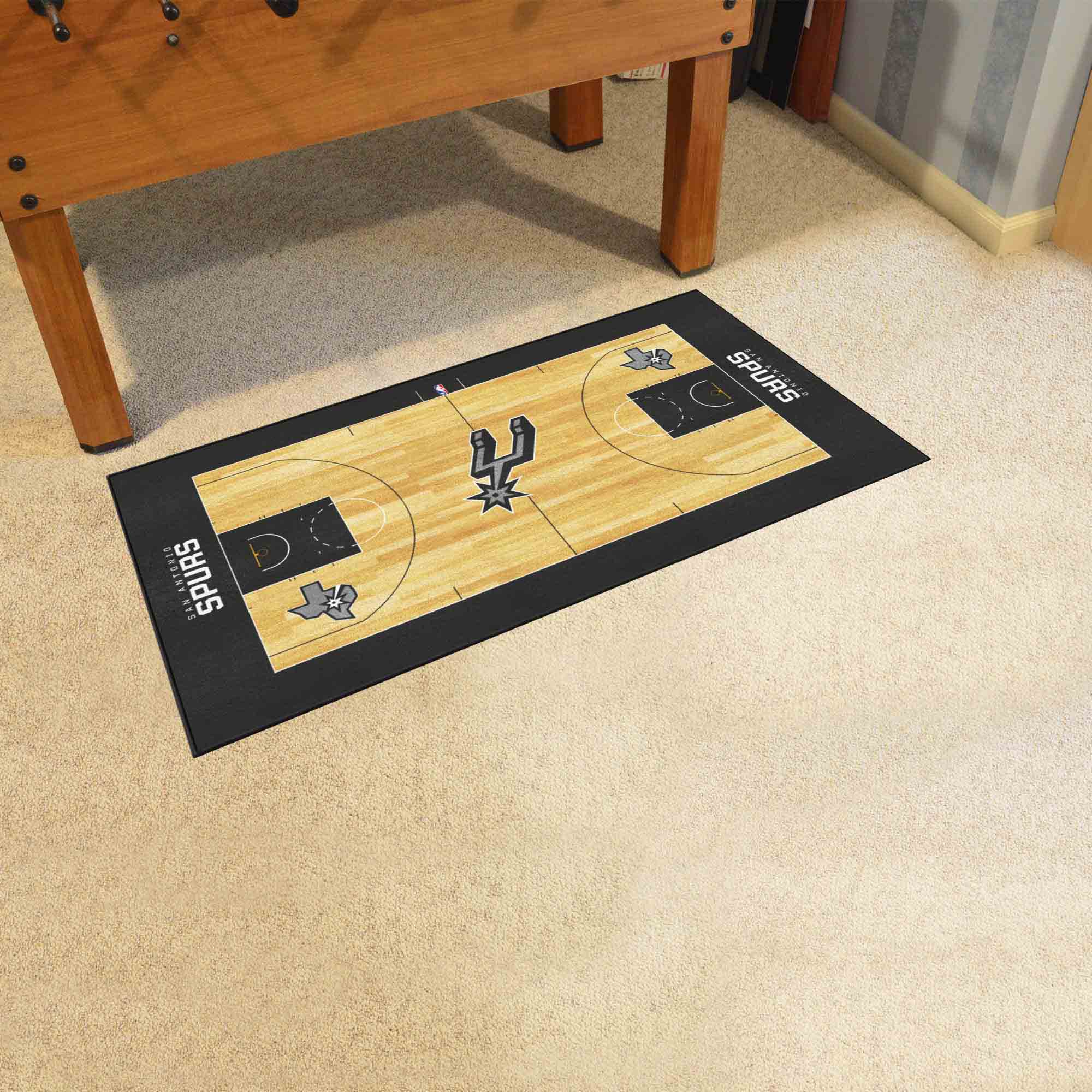 San Antonio Spurs Court Runner Rug - 24in. x 44in. - San Antonio Spurs