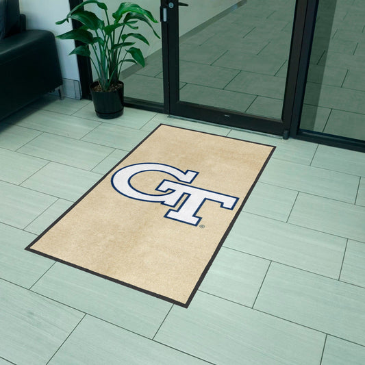 Georgia Tech 3X5 High-Traffic Mat with Durable Rubber Backing - Portrait Orientation - Georgia Tech