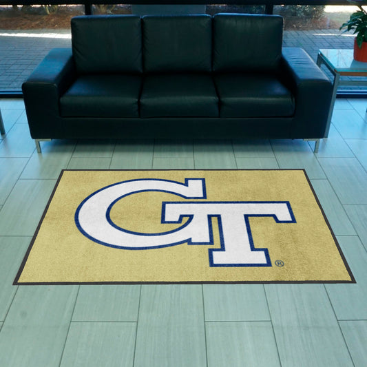 Georgia Tech 4X6 High-Traffic Mat with Durable Rubber Backing - Landscape Orientation - Georgia Tech