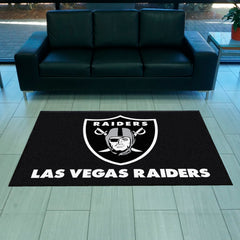 Las Vegas Raiders 4X6 High-Traffic Mat with Durable Rubber Backing - Landscape Orientation - Las Vegas Raiders