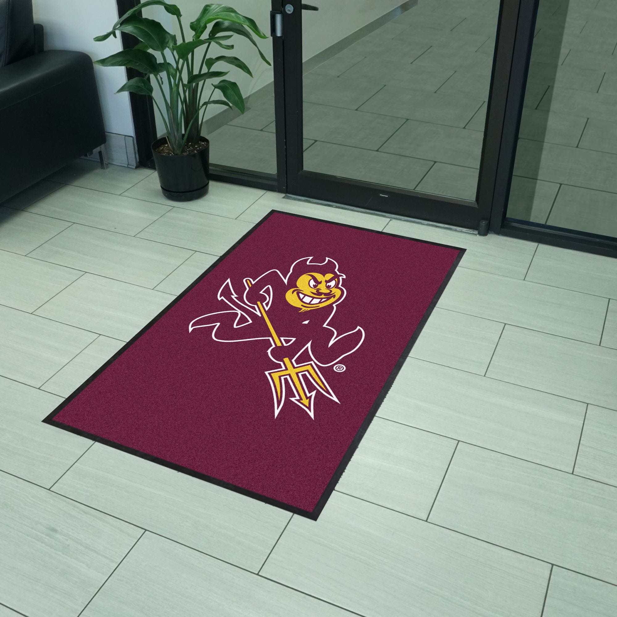 Arizona State 3X5 High-Traffic Mat with Durable Rubber Backing - Portrait Orientation - Arizona State