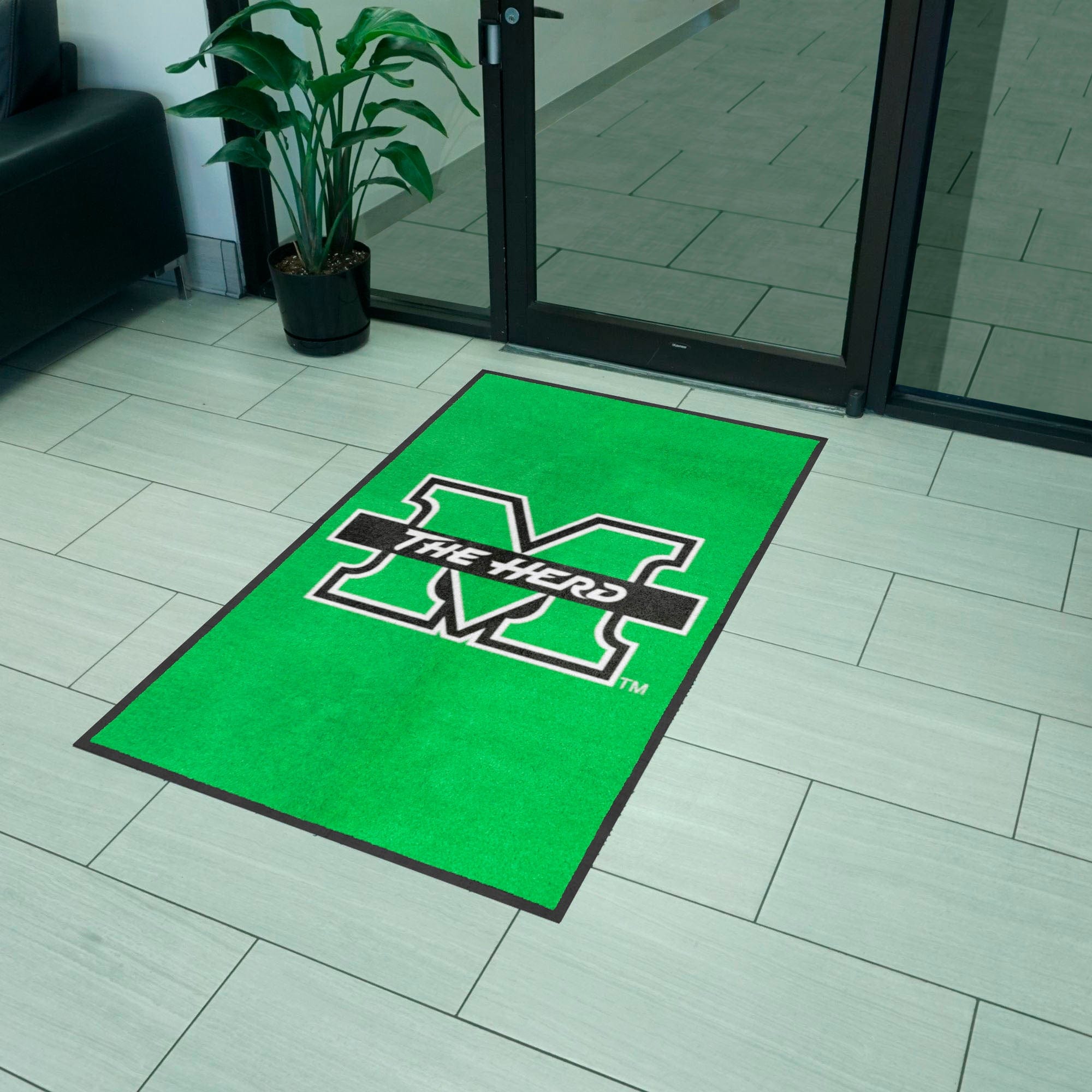 Marshall 3X5 High-Traffic Mat with Durable Rubber Backing - Portrait Orientation - Marshall