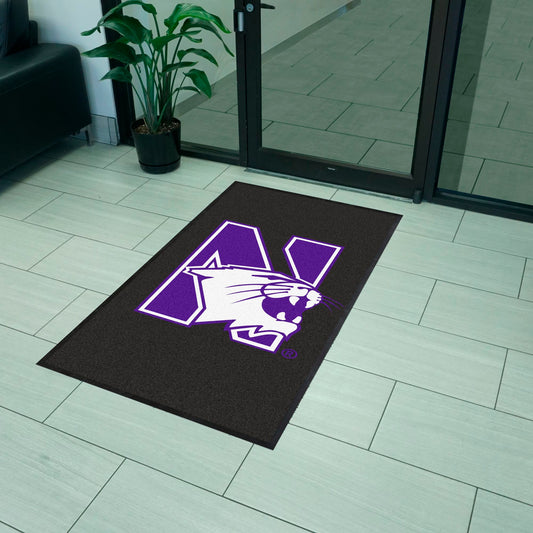 Northwestern 3X5 High-Traffic Mat with Durable Rubber Backing - Portrait Orientation - Northwestern