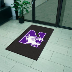 Northwestern 3X5 High-Traffic Mat with Durable Rubber Backing - Portrait Orientation - Northwestern
