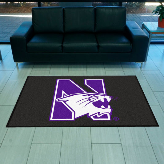 Northwestern4X6 High-Traffic Mat with Durable Rubber Backing - Landscape Orientation - Northwestern