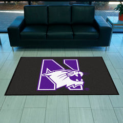 Northwestern4X6 High-Traffic Mat with Durable Rubber Backing - Landscape Orientation - Northwestern
