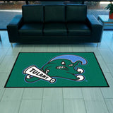 Tulane 4X6 High-Traffic Mat with Durable Rubber Backing - Landscape Orientation - Tulane