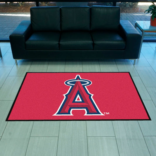 Los Angeles Angels 4X6 High-Traffic Mat with Durable Rubber Backing - Landscape Orientation - Los Angeles Angels