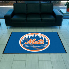 New York Mets 4X6 High-Traffic Mat with Durable Rubber Backing - Landscape Orientation - New York Mets