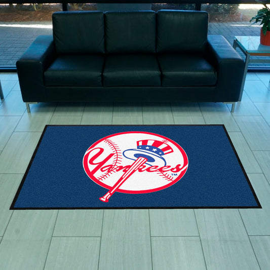 New York Yankees 4X6 High-Traffic Mat with Durable Rubber Backing - Landscape Orientation - New York Yankees