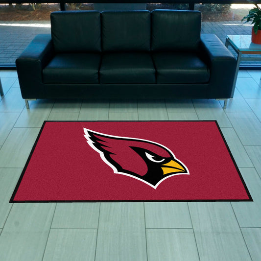 Arizona Cardinals 4X6 High-Traffic Mat with Durable Rubber Backing - Landscape Orientation - Arizona Cardinals