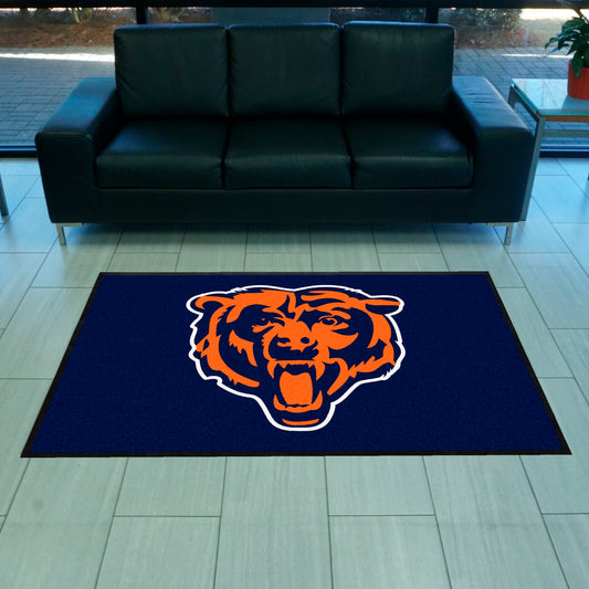 Chicago Bears 4X6 High-Traffic Mat with Durable Rubber Backing - Landscape Orientation - Chicago Bears