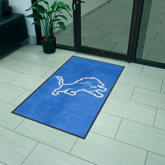 Detroit Lions 3X5 High-Traffic Mat with Durable Rubber Backing - Portrait Orientation - Detroit Lions