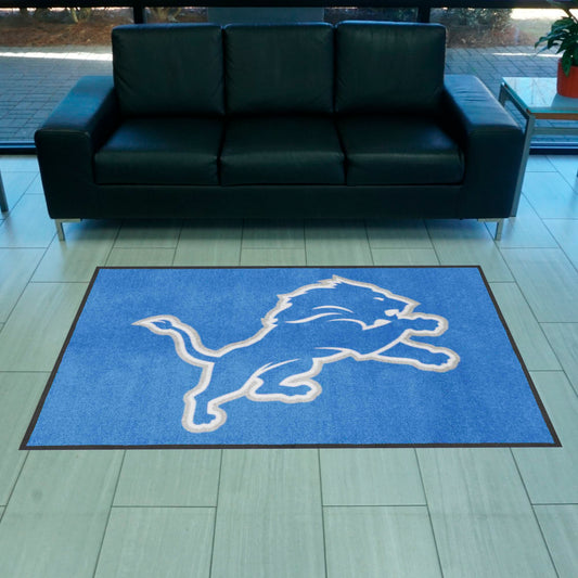 Detroit Lions 4X6 High-Traffic Mat with Durable Rubber Backing - Landscape Orientation - Detroit Lions