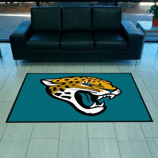 Jacksonville Jaguars 4X6 High-Traffic Mat with Durable Rubber Backing - Landscape Orientation - Jacksonville Jaguars