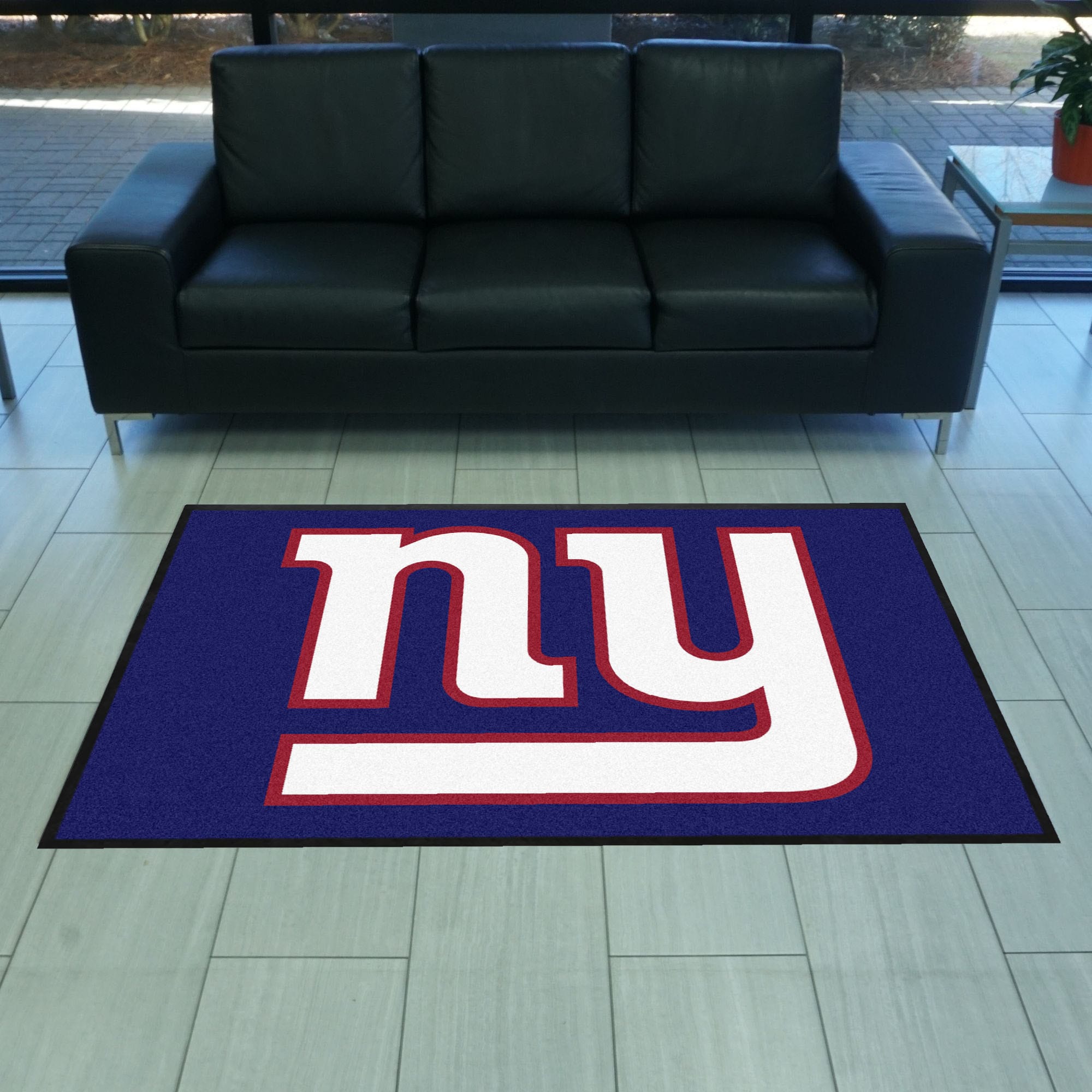 New York Giants 4X6 High-Traffic Mat with Durable Rubber Backing - Landscape Orientation - New York Giants