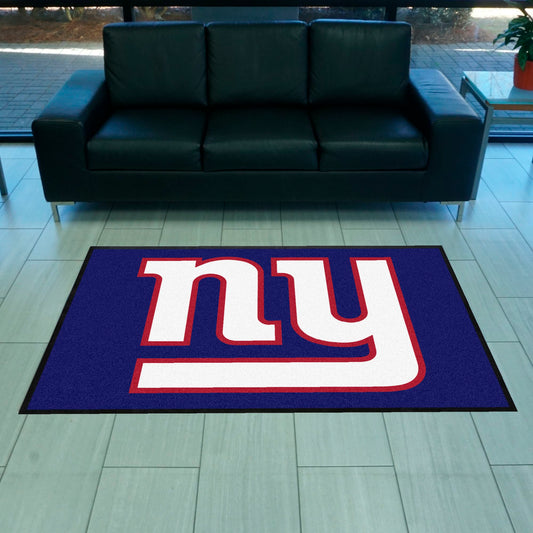 New York Giants 4X6 High-Traffic Mat with Durable Rubber Backing - Landscape Orientation - New York Giants