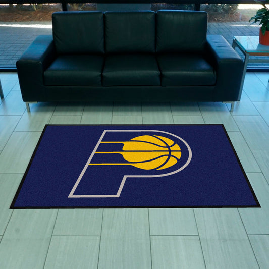 Indiana Pacers 4X6 High-Traffic Mat with Durable Rubber Backing - Landscape Orientation - Indiana Pacers