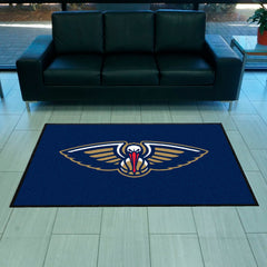 New Orleans Pelicans 4X6 High-Traffic Mat with Durable Rubber Backing - Landscape Orientation - New Orleans Pelicans