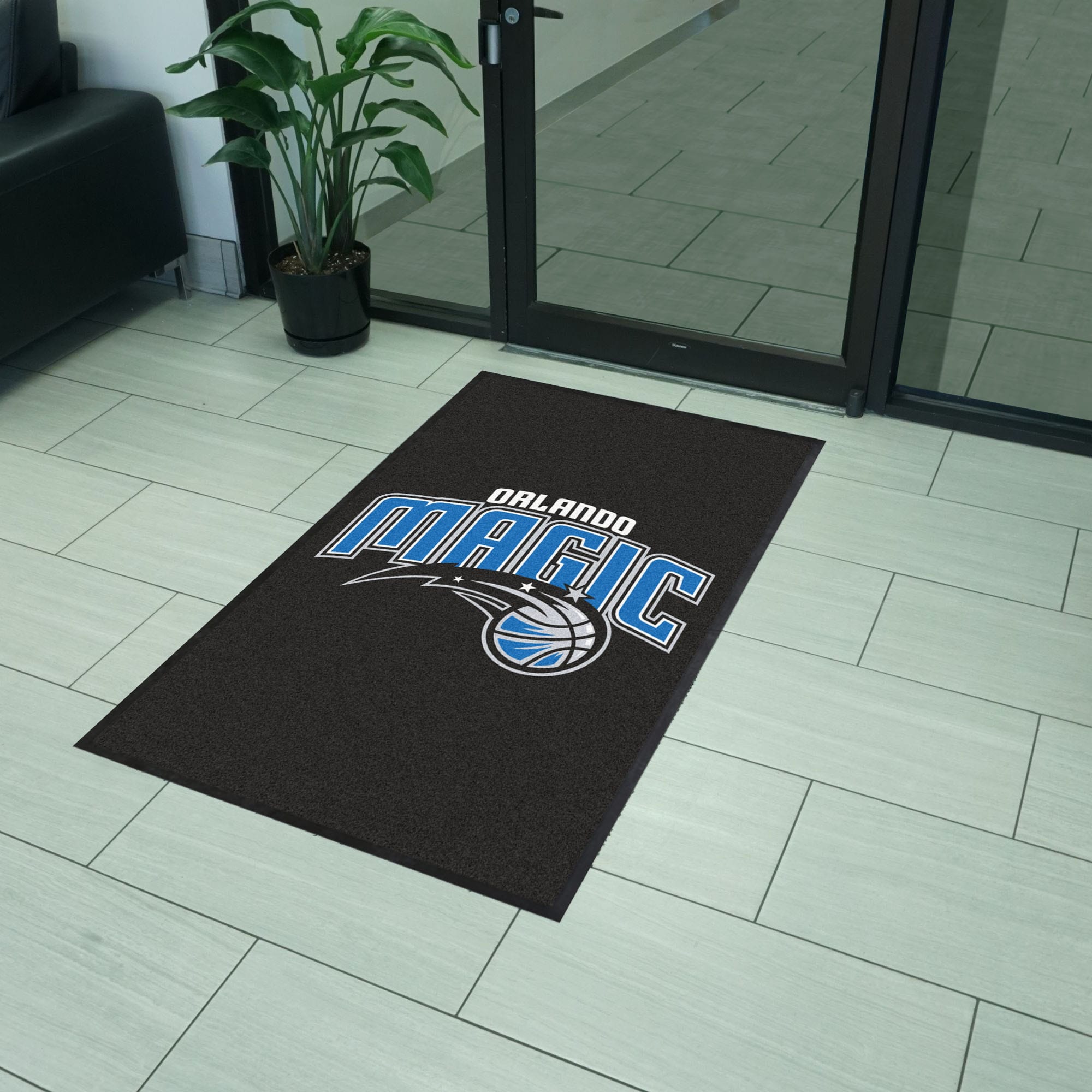 Orlando Magic 3X5 High-Traffic Mat with Durable Rubber Backing - Portrait Orientation - Orlando Magic