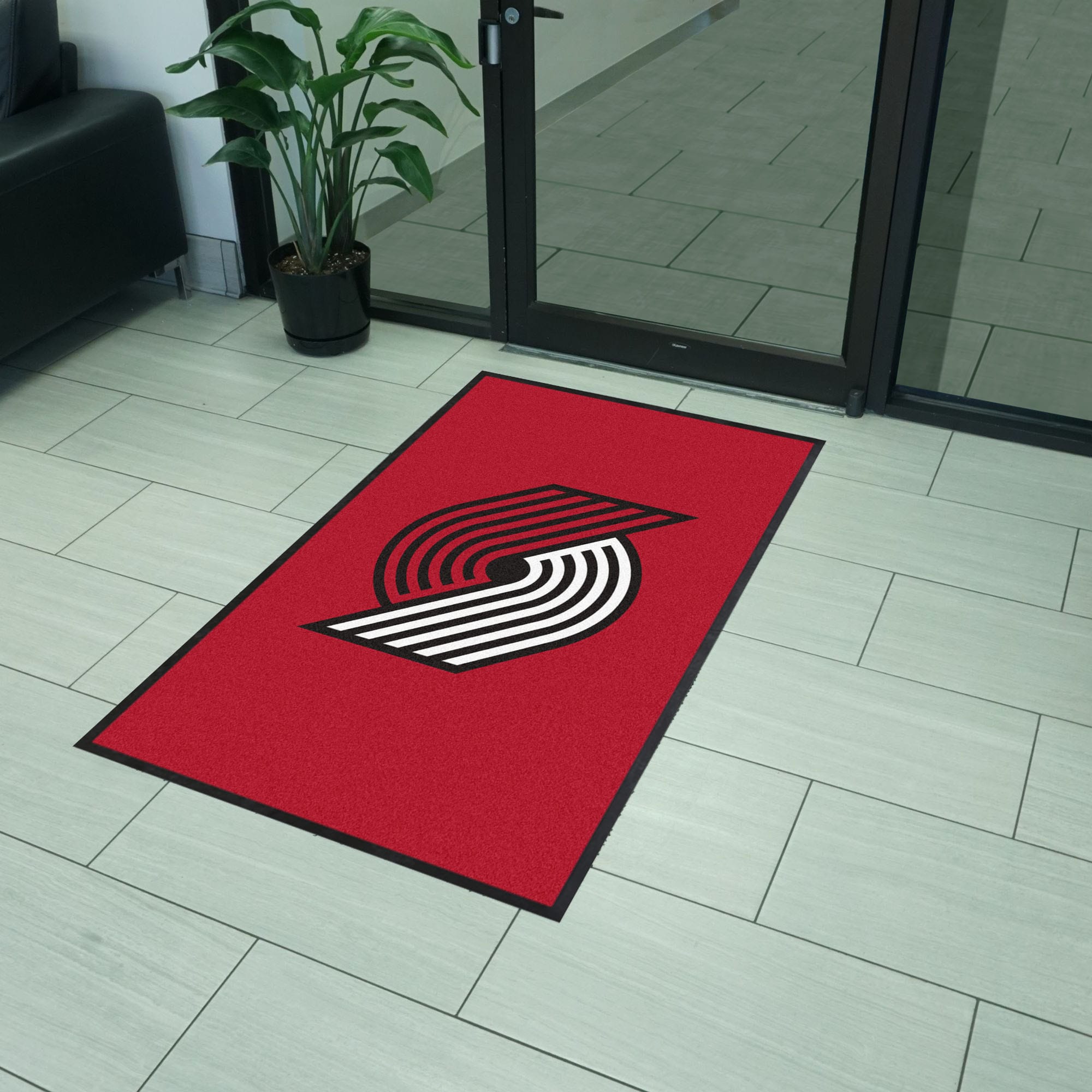 Portland Trail Blazers 3X5 High-Traffic Mat with Durable Rubber Backing - Portrait Orientation - Portland Trail Blazers