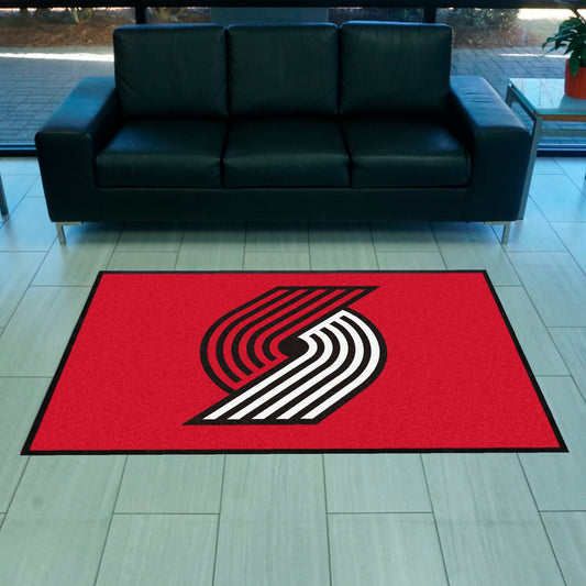 Portland Trail Blazers 4X6 High-Traffic Mat with Durable Rubber Backing - Landscape Orientation - Portland Trail Blazers