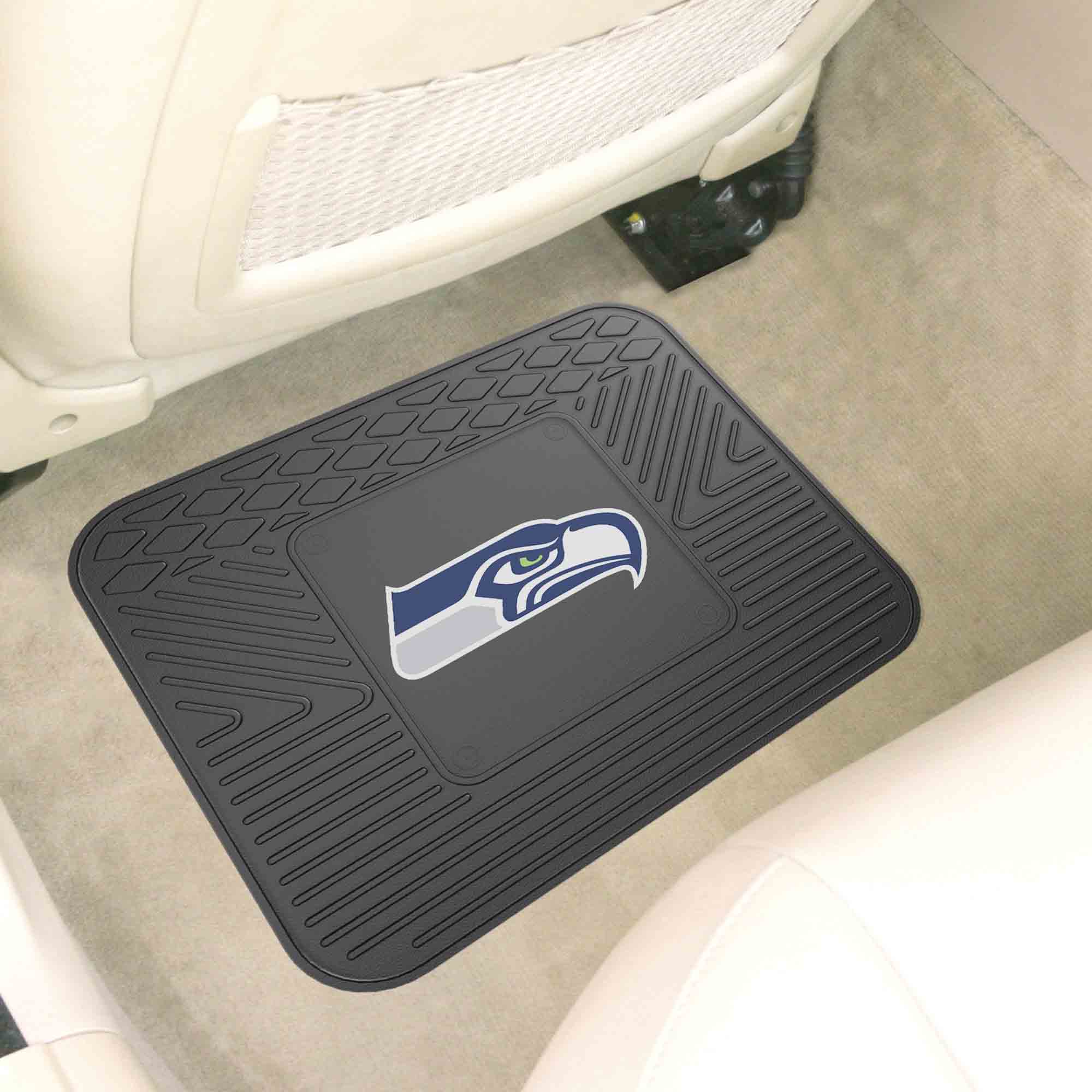 Seattle Seahawks Back Seat Car Utility Mat - 14in. x 17in. - Seattle Seahawks